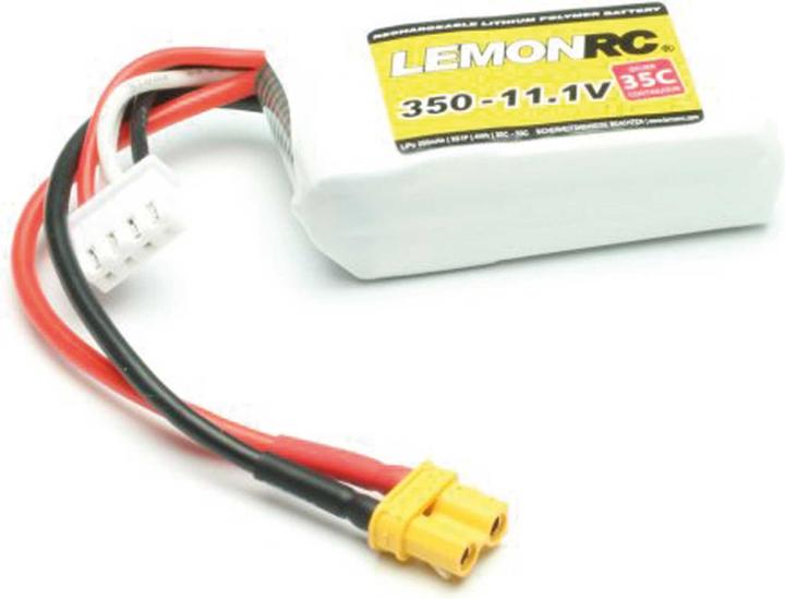 Actual product image Pichler LEMONRC XT 350 - 11.1V (35C) Lipo Battery (11.10 V, 350 mAh)
