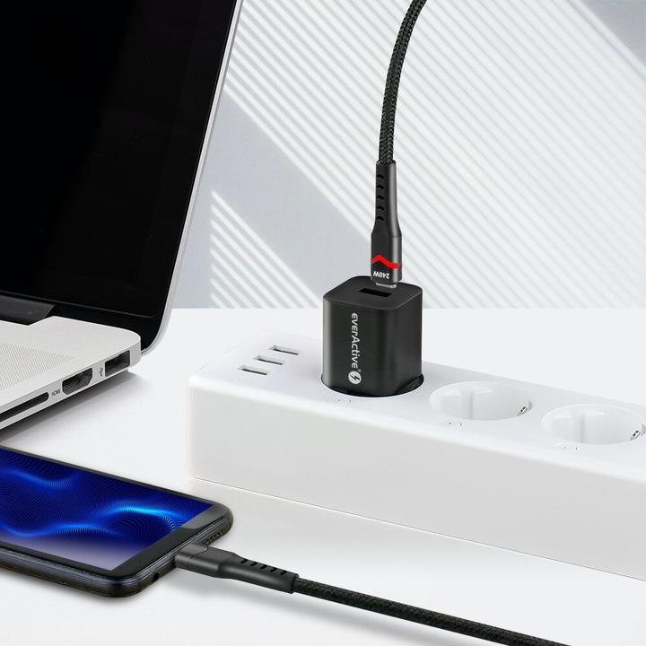 Actual product image Usams kabel USB-C PD 240W 1,0m everActive CBB-1PDRS (1 m, 240 W)