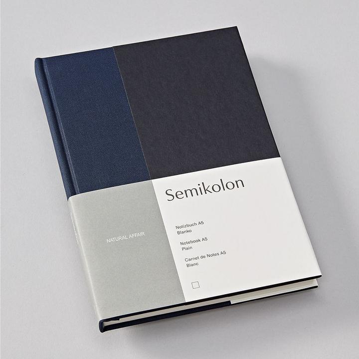 Produktbild Semikolon Notizbuch (A5) NATURAL AFFAIR, Midnight, Blanko (A5)