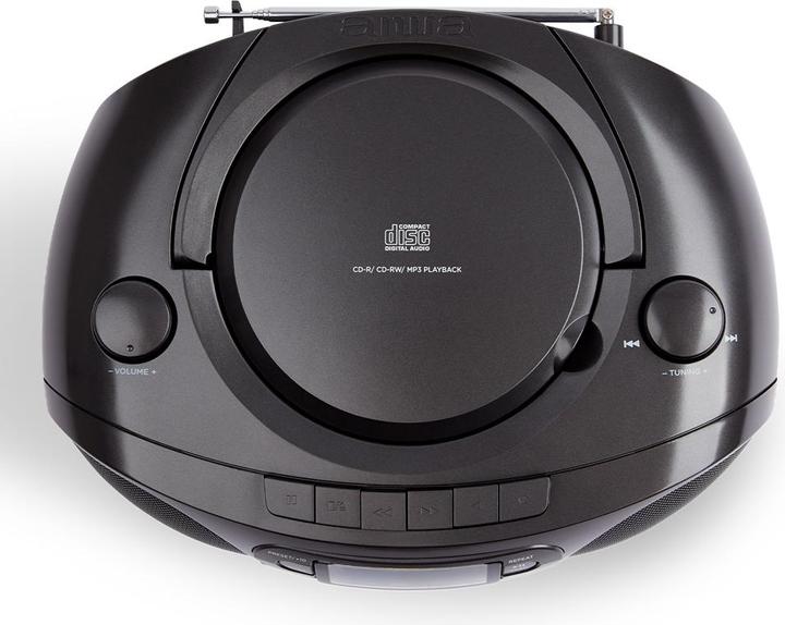 Actual product image Aiwa BBTC-550BK portable stereo system Digital Black (FM, PLL, Bluetooth, Radio Frequency (RF))