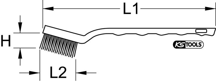 Productafbeelding KS Tools Stalen draad bougiekabelborstel-2 rijen. 170 mm (17 cm)