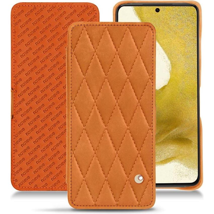 Noreve Lederschutzhülle horizontal (Samsung Galaxy S22), Smartphone Hülle, Orange