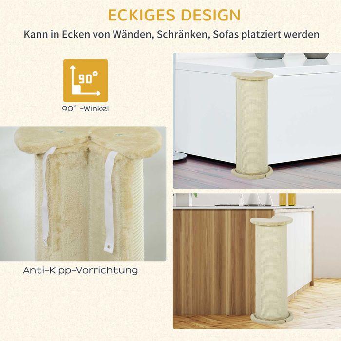 Actual product image Jamb Scratching post (85 cm, Cream white)