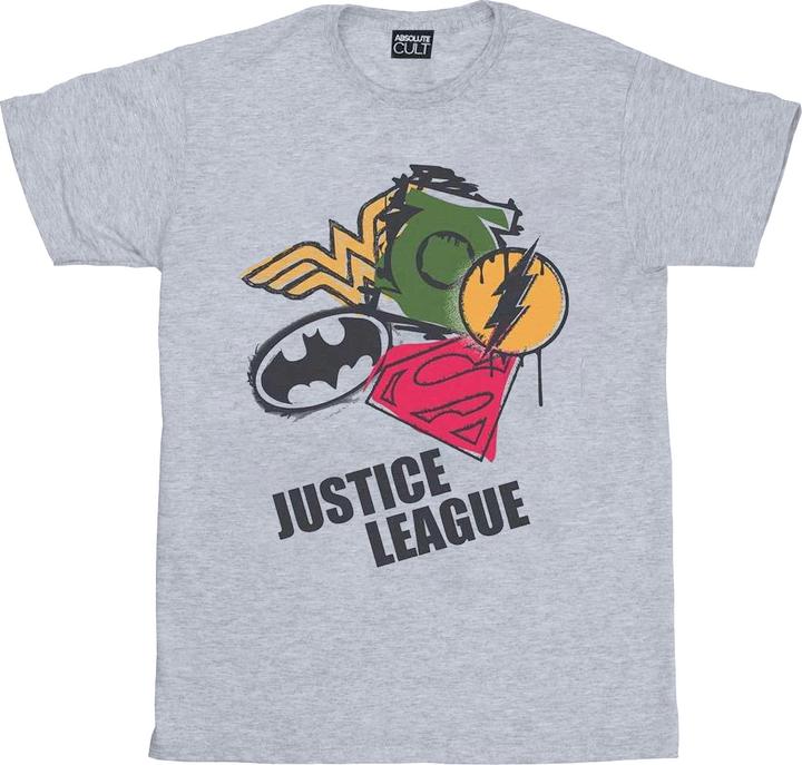 Produktbild Justice League Spray Logos TShirt Mädchen (152, 158)