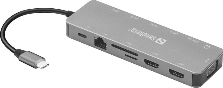 Actual product image Sandberg 13-in-1 Travel Dock (USB-C, 13 ports)