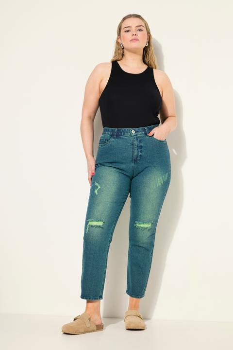 Produktbild Studio Untold Mom-Jeans, Wide Legs, Neon destroyed, 5-Pocket (42)