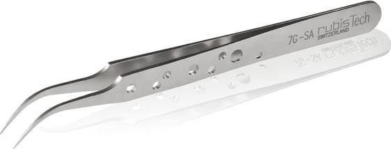 Actual product image Rubis Tweezers perforated, sickle-shaped, 11.5 cm, 7G
