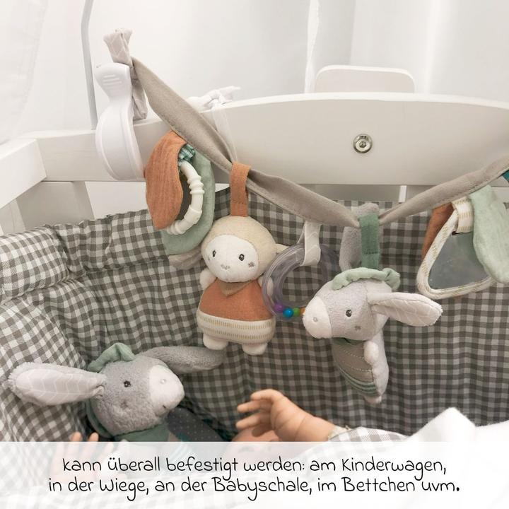 Produktbild Fehn Kinderwagenketten Kinderwagenkette mit Rassel & Quietsche - Esel & Schaf