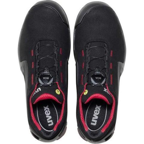 Thumbnail - Uvex Safety, Sicherheitsschuhe, 1 support Halbschuhe S3 65671 schwarz, rot Weite 10 Größe 42 (S3, 42)