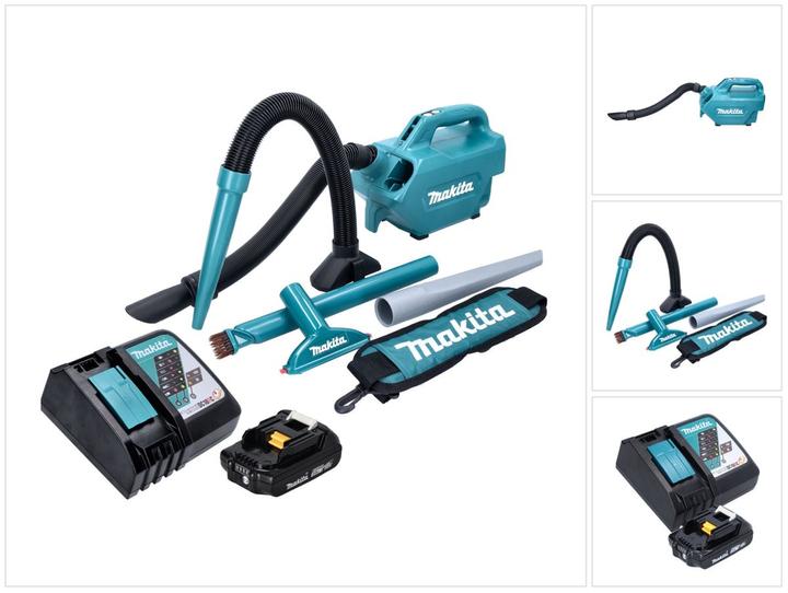 Produktbild Makita DCL 184 RA1 Akku Staubsauger 18 V 54 mbar 0,5 l + 1x Akku 2,0 Ah + Ladegerät