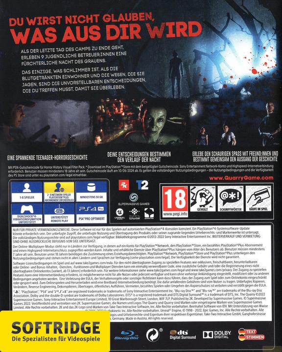 Produktbild 2K Games The Quarry (PS4, DE)