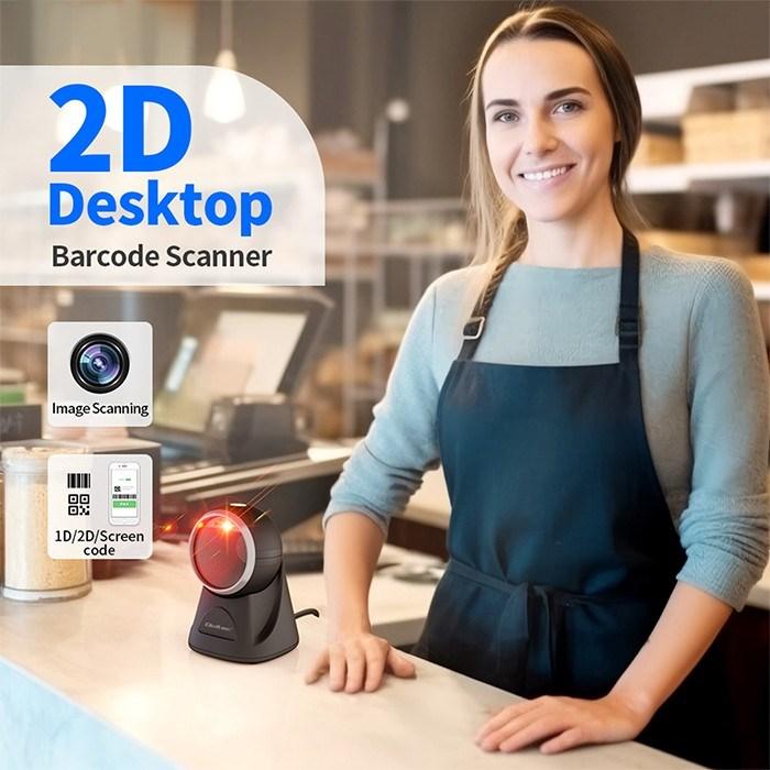 Produktbild Qoltec Desktop-Präzisionsleser 1D-Barcode- und QR-Scanner | 2D (1D-Barcodes)