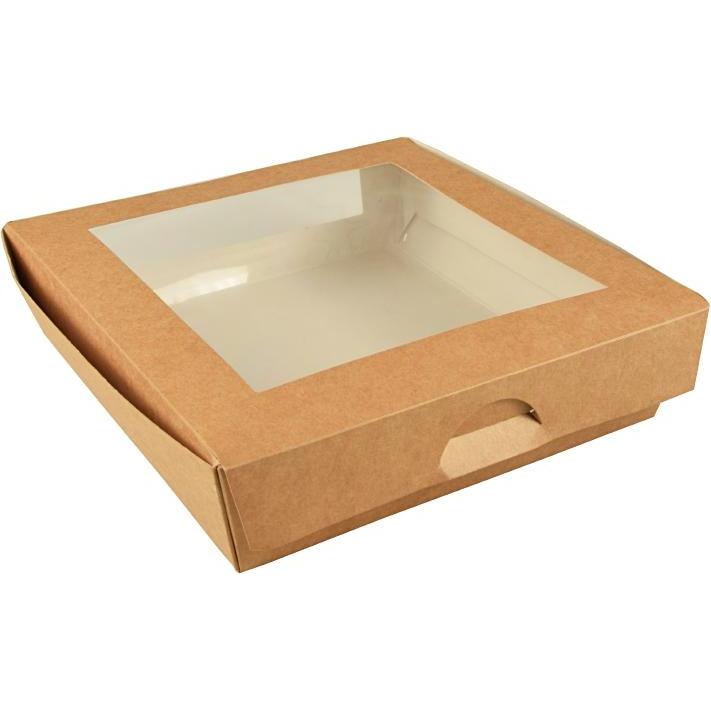 Papstar, Einweggeschirr, 86575 Einweg-Lebensmittelbehälter Karton, Polylactid (PLA) (25 x)