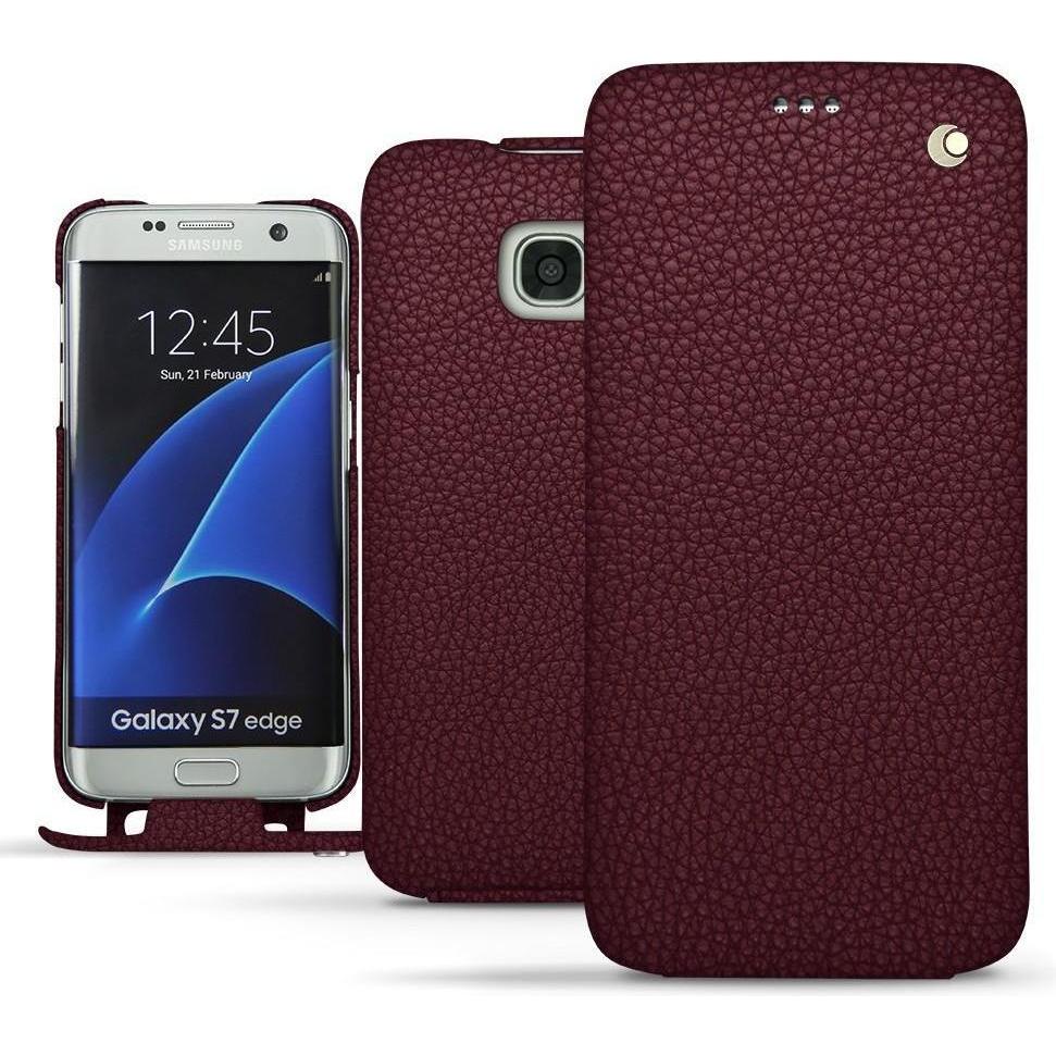 Thumbnail - Noreve Lederschutzhülle vertikal (Samsung Galaxy S7 Edge), Smartphone Hülle, Violett