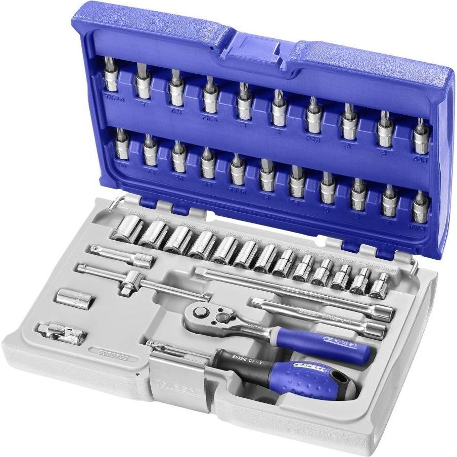 Expert by Facom, Chiave a bussola + esagonale, 42 PIECE 1/4 SOCKET SET