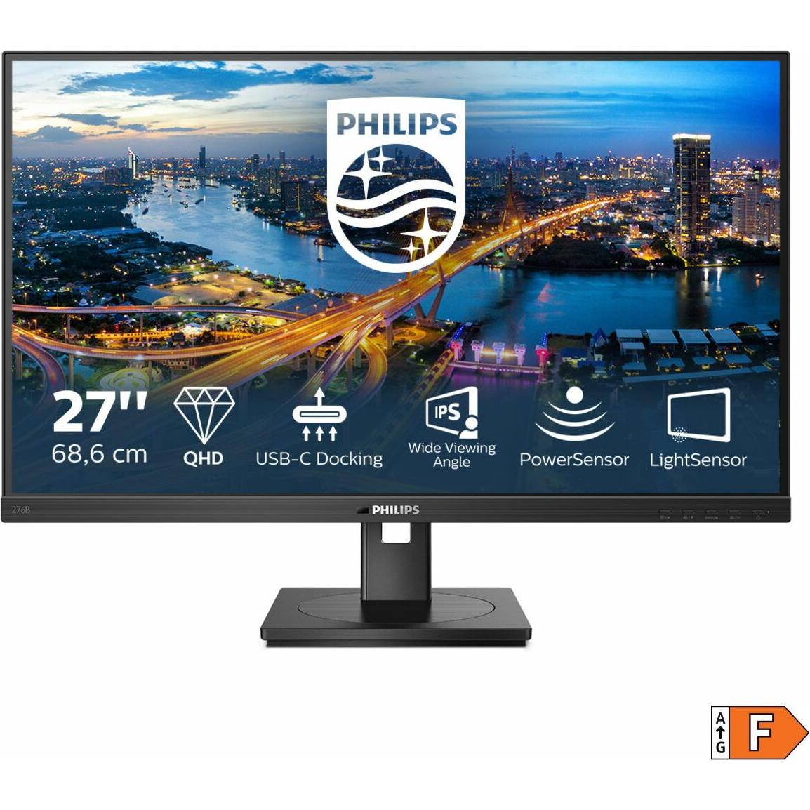 Philips 276B1/00 (2560 x 1440 Pixel, 27"), Monitor, Schwarz