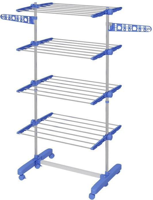 Actual product image Swisshandel24 Laundry rack with castors Tumble dryer tower, stand dryer with folding wing, laundry tower for in (0.65 m)
