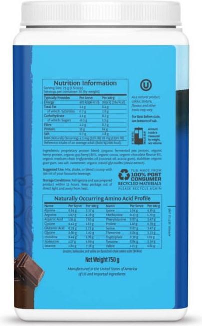 Immagine prodotto Sunwarrior Proteina Miscela guerriera (Cioccolato, 1 x, 750 g)