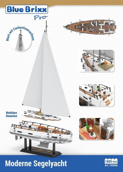Actual product image BlueBrixx-Pro Sailing yacht