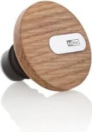 Produktbild AdHoc Flaschenverschluss CasQ, Eichenholz/Edelstahl/Silikon, D: 4,9 cm, H: 3,7 cm