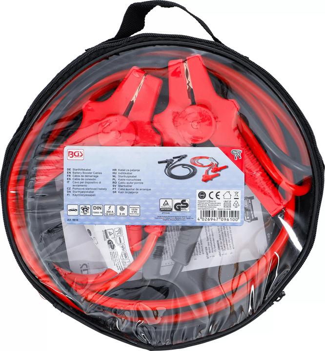 Immagine prodotto BGS Cavo jumper per auto a benzina 200 A / 16 mm² 3 m (200 A)