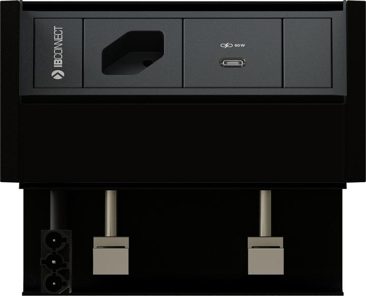 Actual product image IB Connect PRISMA power strip black 1x type 13 1x USB-C 60W (1x, Type 13, USB-C)
