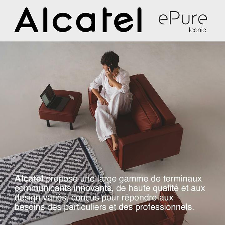 Actual product image Alcatel Epure Iconic black - Easy-to-use cordless DECT design phone, with handsfree function