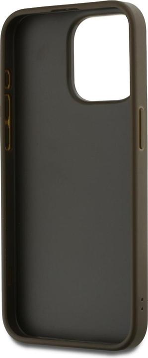 Actual product image DKNY PU Leather Stack Logo Wrist Strap Case for iPhone 15 Pro Brown (Apple iPhone 15 Pro)