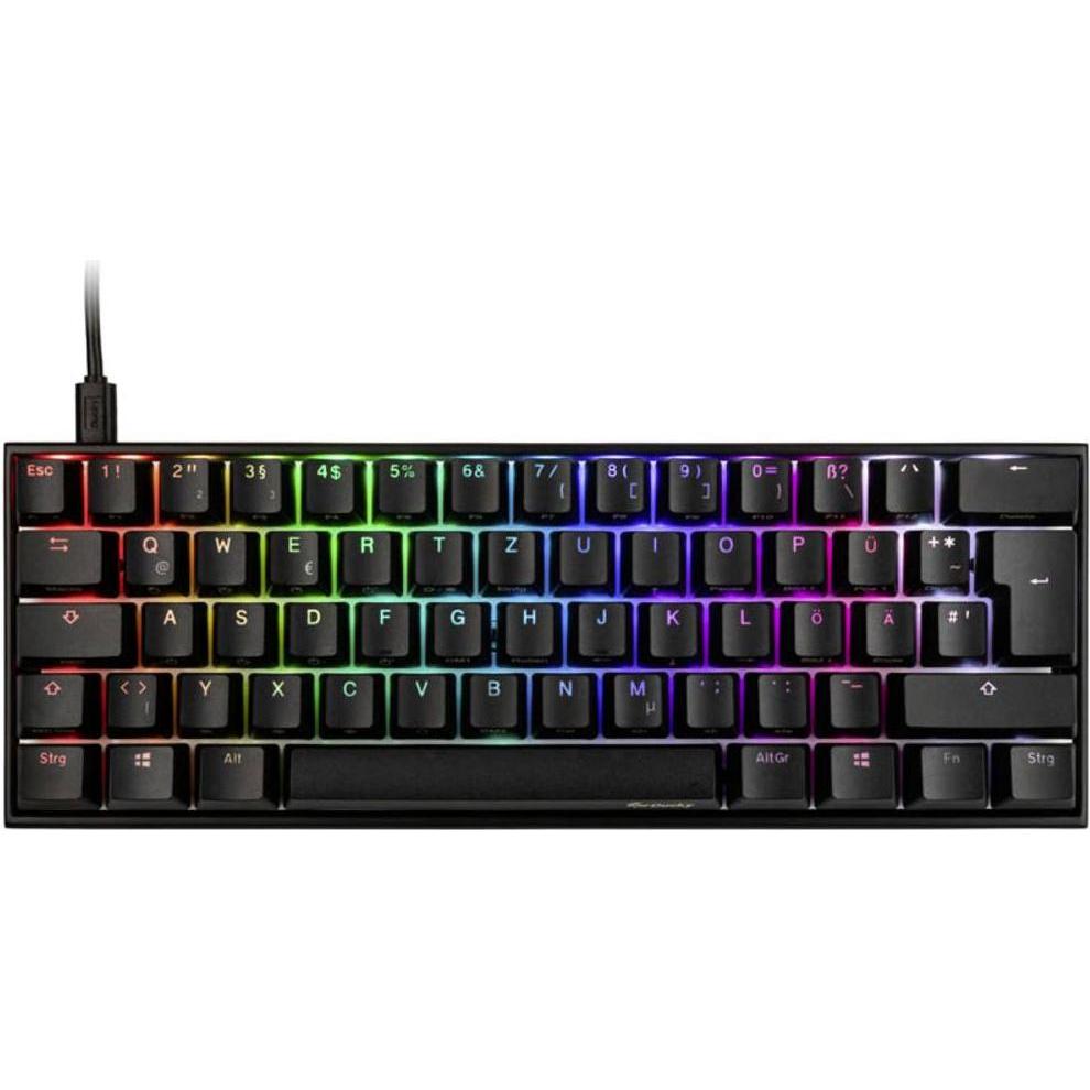 Ducky Mechanische Tastatur Mecha Mini, PBT, MX Red, RGB, DE-Layout (DE, Kabelgebunden) (DKME1961ST-RDEPDAAT1)