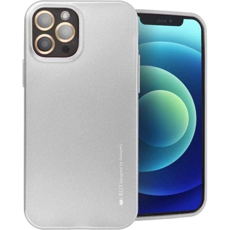 Goospery Back panel cover MERCURY case i-JELLY for IPHONE 13 Pro grey (Apple iPhone 13 Pro), Cover smartphone, Grigio