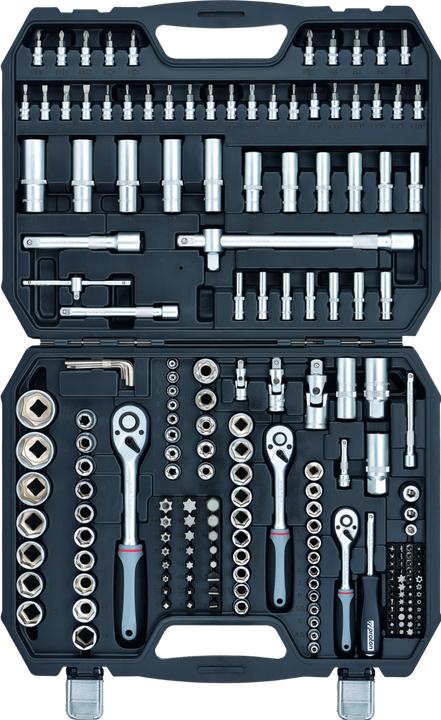 Actual product image Proton Socket set Basic P-200C 1/4"+ 3/8" + 1/2", 200 pieces
