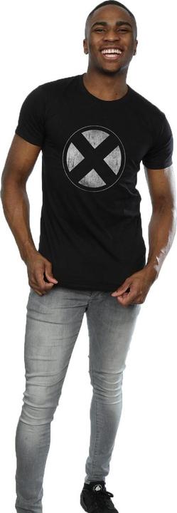 Actual product image X-Man Mens Distressed Emblem Cotton T-Shirt (3XL)