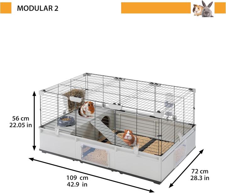 Actual product image Ferplast MODULAR 2 CAGE 109x72x56 cm