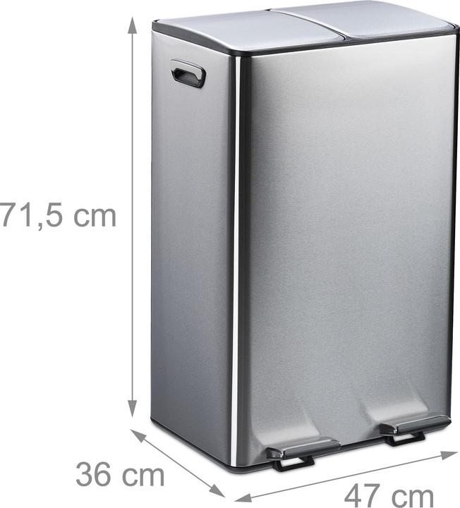 Produktbild Relaxdays Mülleimer Küche 2x 30 Liter (60 l)
