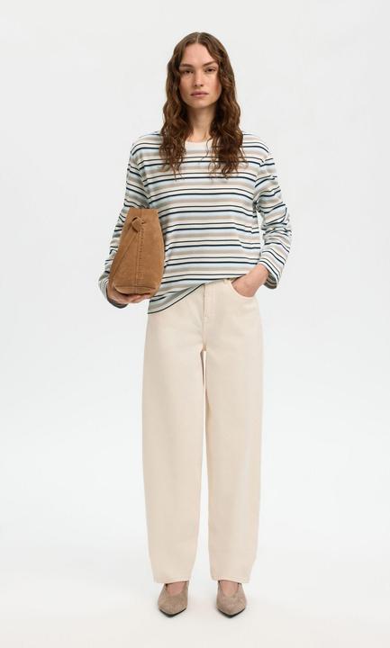 Produktbild Selected Slfessential Ls Striped Boxy Tee Noos (S)