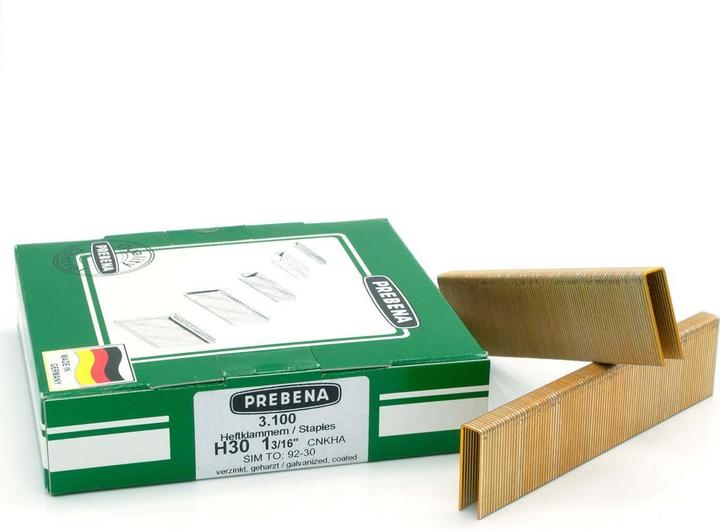 Actual product image Prebena Staples galvanised resinated 30 mm
