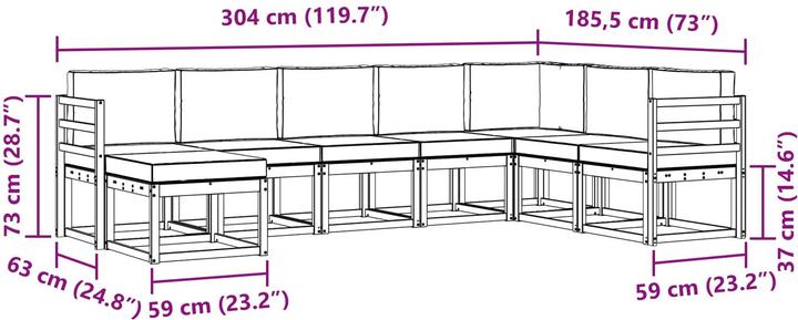 Produktbild vidaXL Outdoor-Sofa