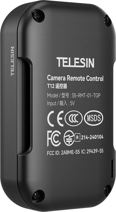 Productafbeelding Telesin Bluetooth Remote V2 For GoPro 12/11/10/9/8/Max (T-S5-RMT-01-TGP) (Held 10, Held 8, Held 9, Held 12, Held 11)