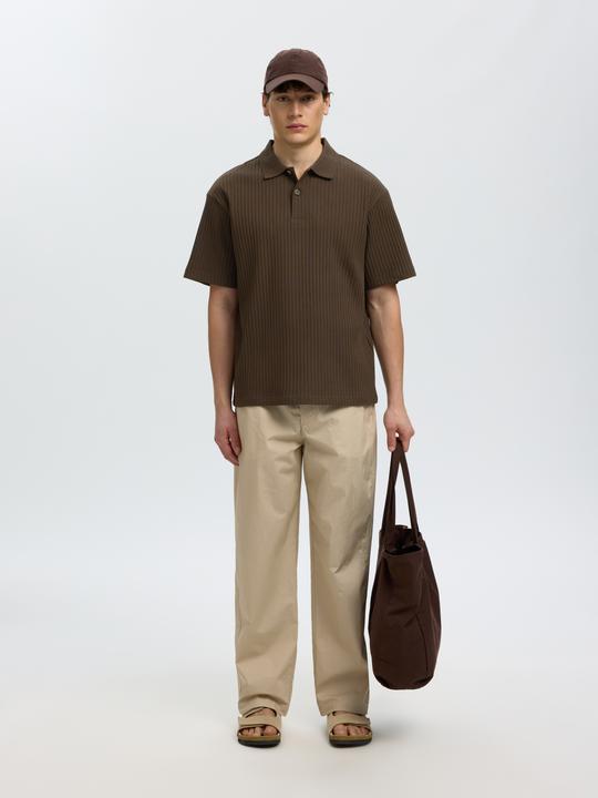 Produktbild Selected Geripptes Relaxed Fit Poloshirt (M)