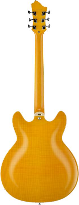 Image du produit Hagstrom Guitare électrique, Super Viking, Dandy Dandelion Flame (Guitare semi-acoustique)