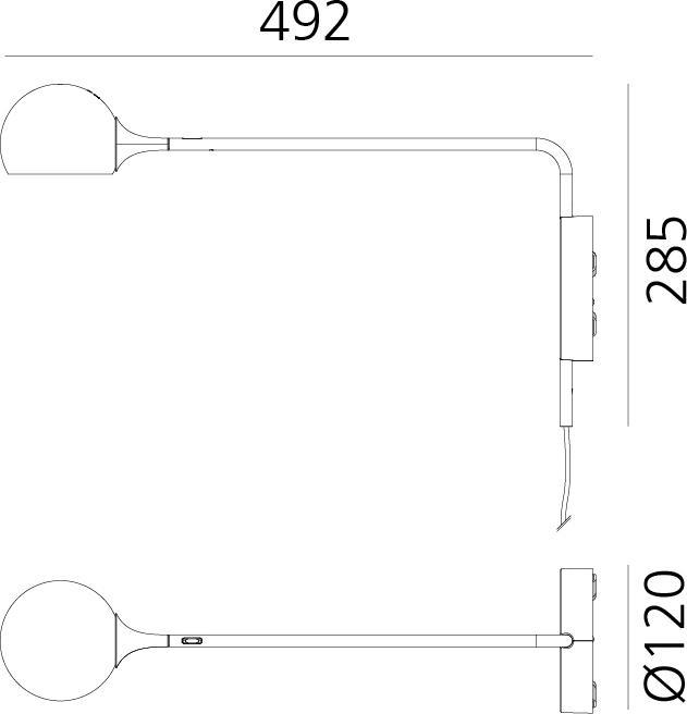 Artemide Ixa - Wall Plug - Weiss/Grau (465 lm)