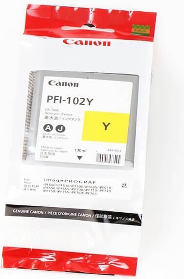 Actual product image Canon Pfi-102y (Y)