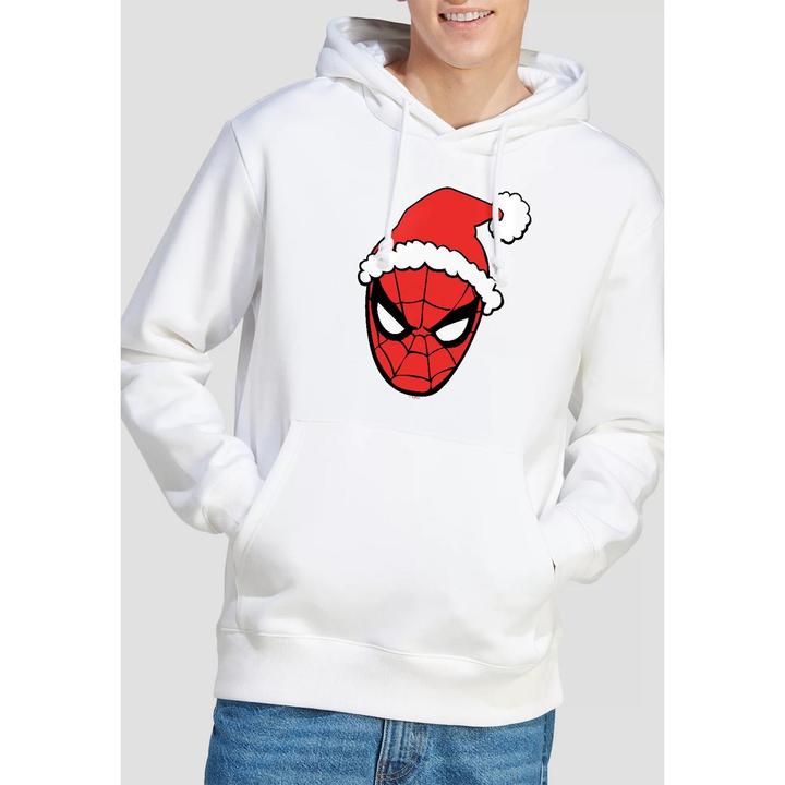 Immagine prodotto Spiderman Felpa con Cappuccio Cappello da Babbo Natale Uomo (M)