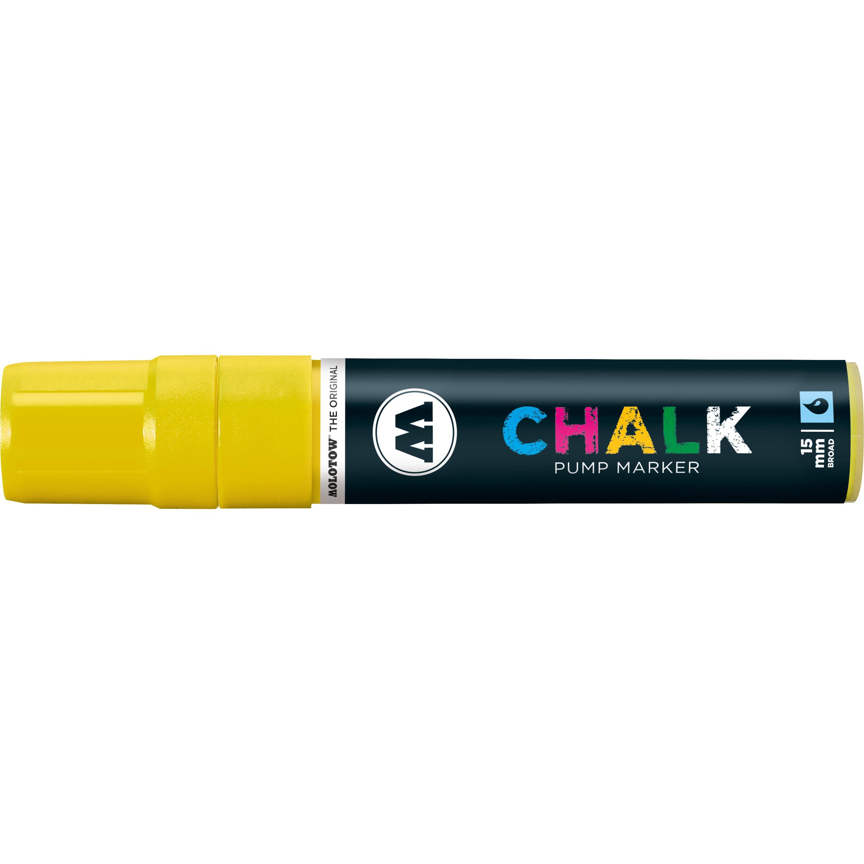 Molotow, Marker, Windowmarker Chalk nachfüllbar 15mm neongelb (Neongelb, 15 mm, 1 x)