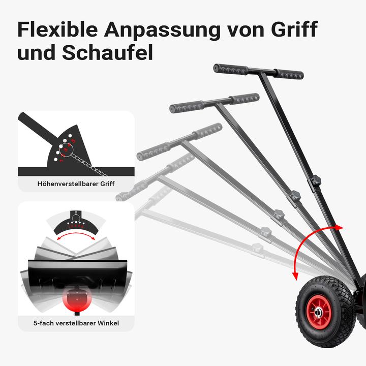 Actual product image Wiltec Schneeschieber mit Rädern
