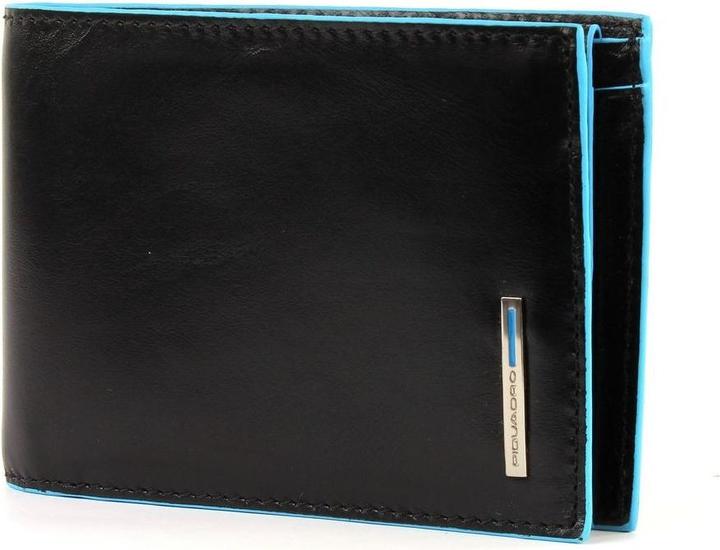 Piquadro Blue Square Herren Brieftasche mit Münzentasche schwarz