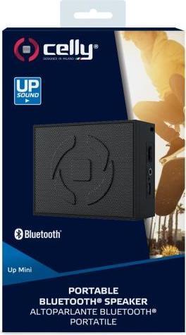 Actual product image Celly UpMini 2 W Mono Portable Speaker Black (Rechargeable battery operated)