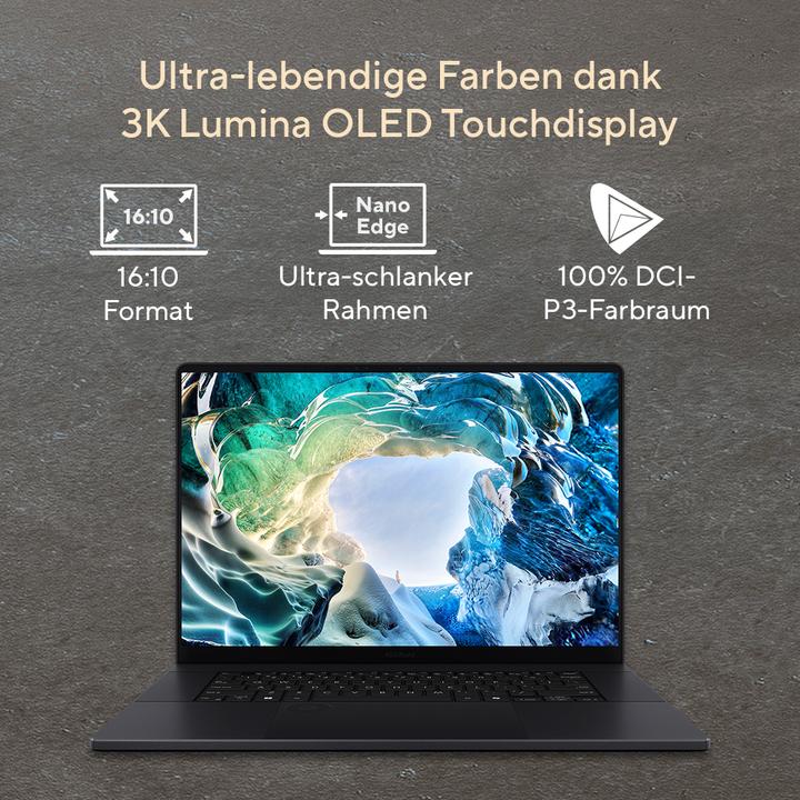 Produktbild ASUS ProArt P16 (16", 1000 GB, 32 GB, DE, AMD Ryzen AI 9 HX 370)
