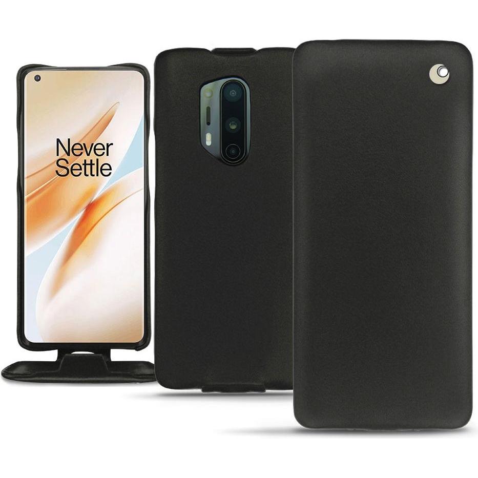 Noreve Lederschutzhülle vertikal (OnePlus 8 Pro), Smartphone Hülle, Schwarz