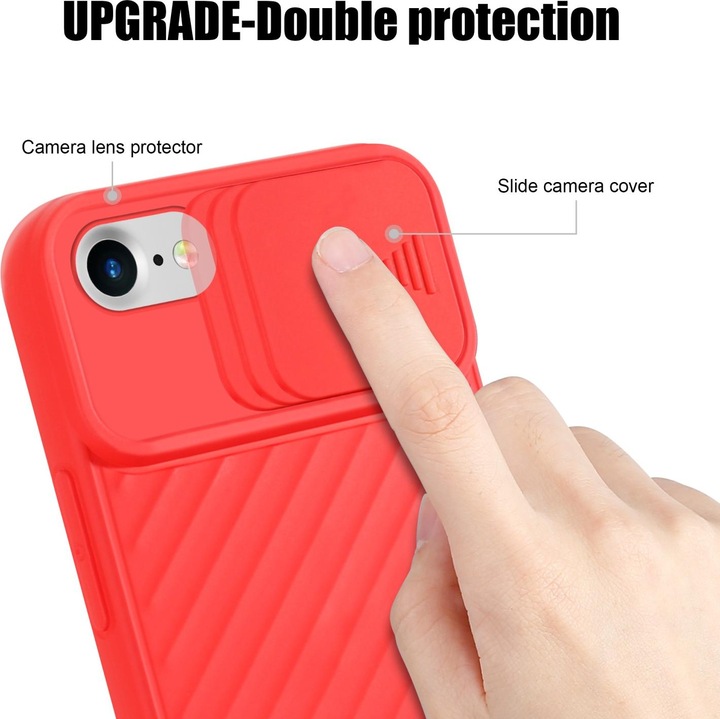 Immagine prodotto Cadorabo Cover in TPU con protezione della fotocamera (Apple iPhone 7, Apple iPhone SE (seconda generazione))